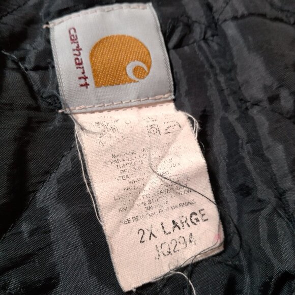 Vintage 1990s Carhartt Jacket 2XL Green Canvas Workwear USA Union Made JQ294 - Picture 7 of 16